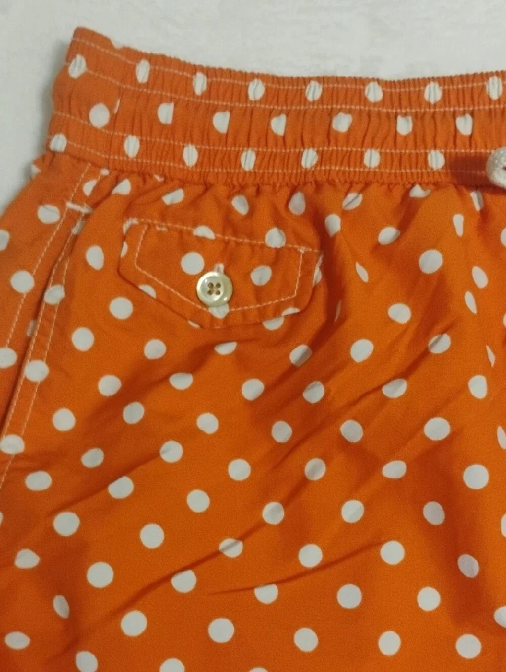 Polo by Ralph Lauren Orange Polka Dot Swim Trunks